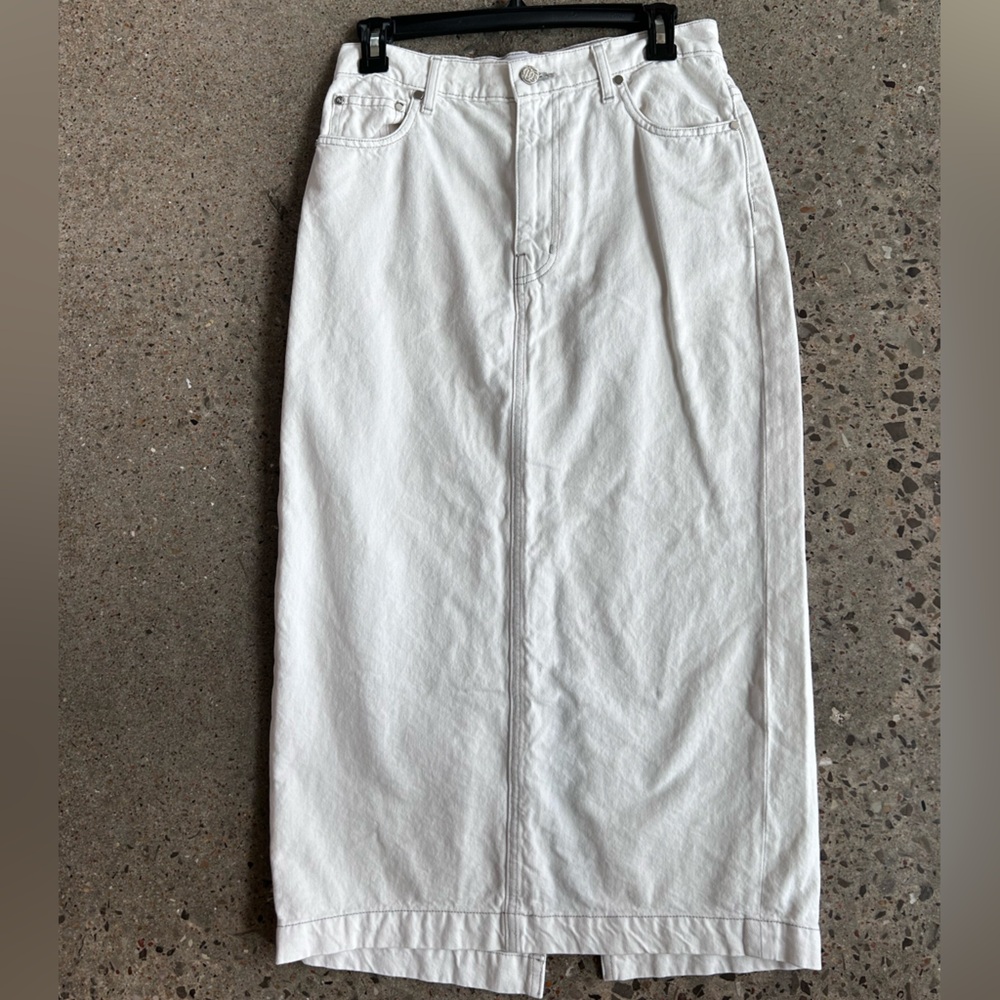 Derek Lam Off-White Denim Skirt